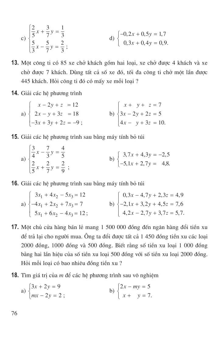 Bài 3: Phương trình và hệ phương trình bậc nhất nhiều ẩn